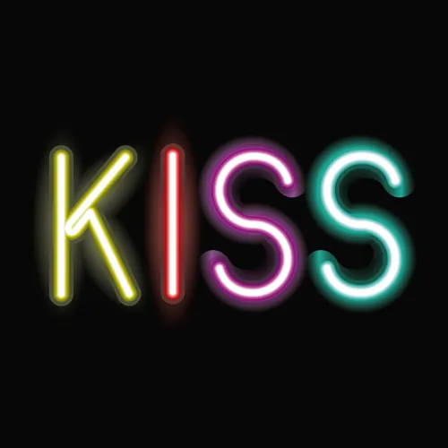 Kiss Neon Sign - Custom Phone Wallets Now