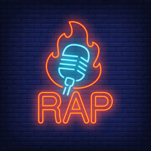 Rap Microphone Flame Neon Sign - Custom Phone Wallets Now