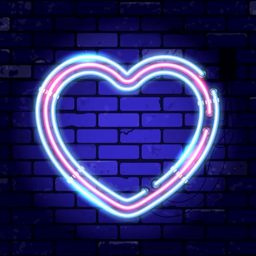 Heart Neon Sign - Custom Phone Wallets Now