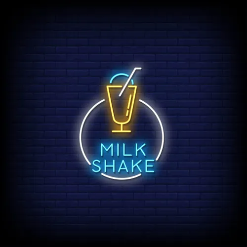 Milk Shake Neon Sign - Custom Phone Wallets Now