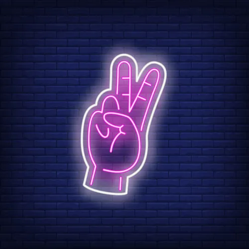 Peace Neon Sign - Custom Phone Wallets Now