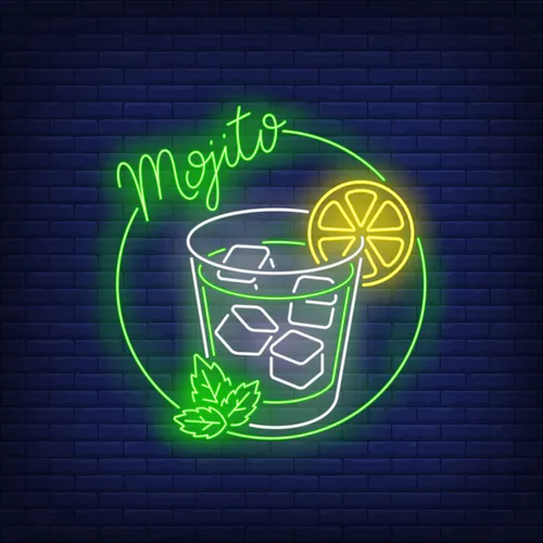 Mojito Drink Neon Sign - Custom Phone Wallets Now