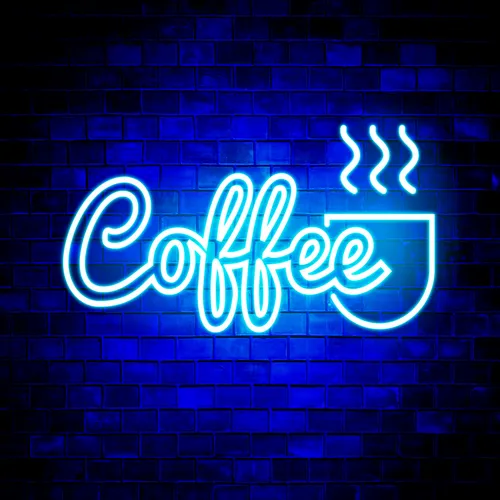 Coffee Neon Sign - Custom Phone Wallets Now