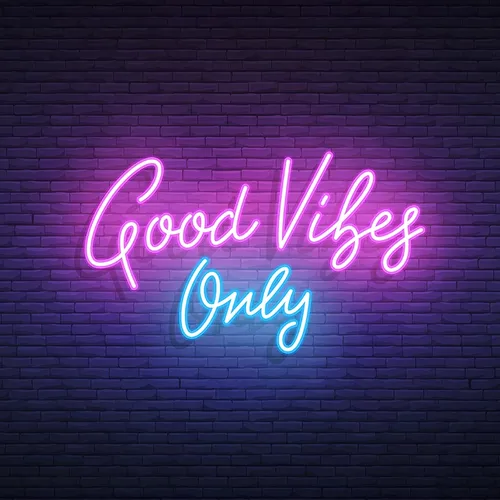 Good Vibes Only Neon Sign - Custom Phone Wallets Now