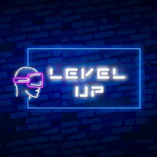 Level Up Neon Sign - Custom Phone Wallets Now