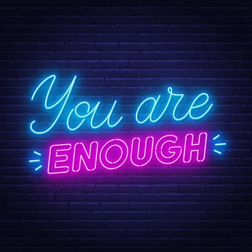 You Are Enough Neon Sign - Custom Phone Wallets Now