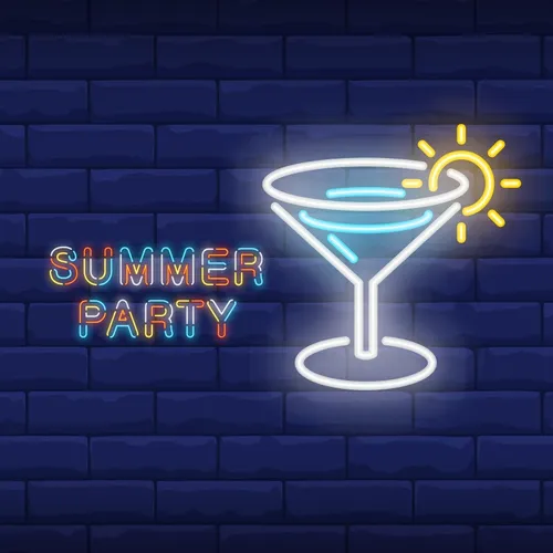 Summer Party Neon Sign - Custom Phone Wallets Now