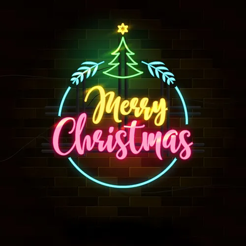 Christmas Neon Sign - Custom Phone Wallets Now