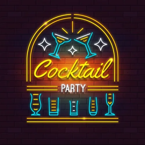 Cocktail Party Neon Sign - Custom Phone Wallets Now