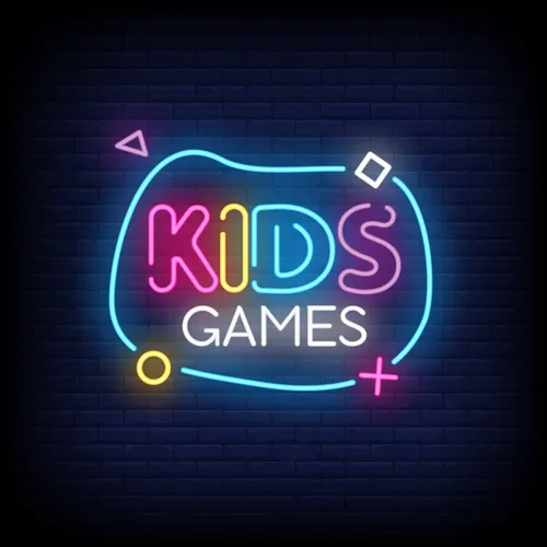 Kids Games Neon Sign - Custom Phone Wallets Now