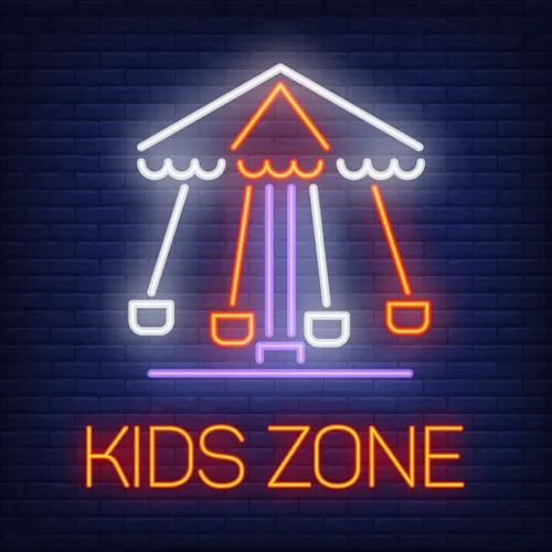 Fun Kids Zone Neon Sign - Custom Phone Wallets Now