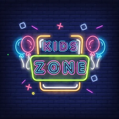 Funky Kids Zone Neon Sign - Custom Phone Wallets Now