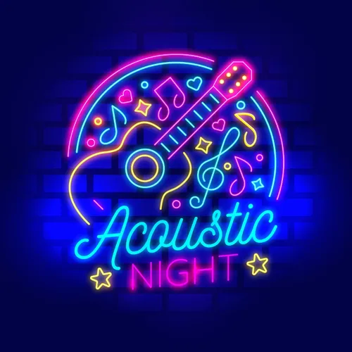 Acoustic Night Party Neon Sign - Custom Phone Wallets Now