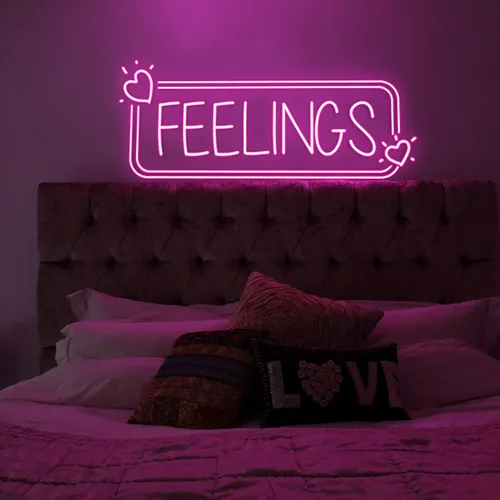 Feelings Neon Sign - Custom Phone Wallets Now