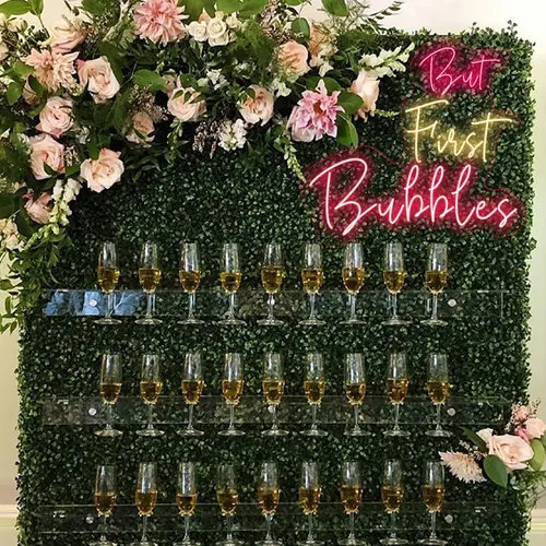 But First Bubbles Neon Sign - Custom Phone Wallets Now