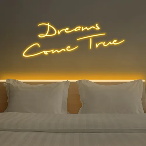 Dreams Come True Neon Sign - Custom Phone Wallets Now