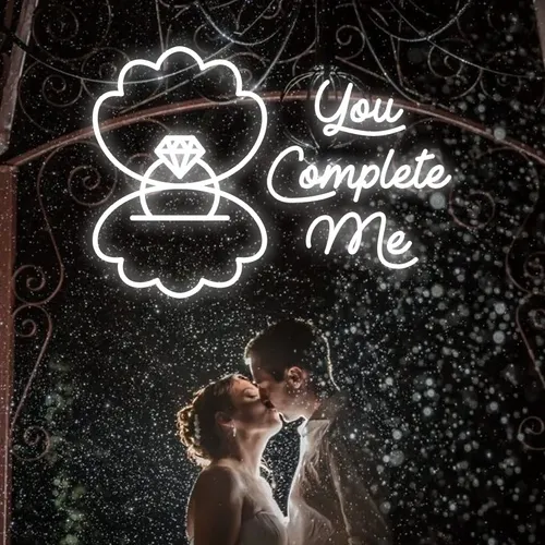 You Complete Me Neon Sign - Custom Phone Wallets Now