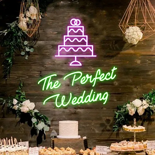 The Perfect Wedding Neon Sign - Custom Phone Wallets Now