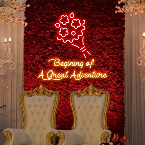 Beginning of a Great Adventure Neon Sign - Custom Phone Wallets Now