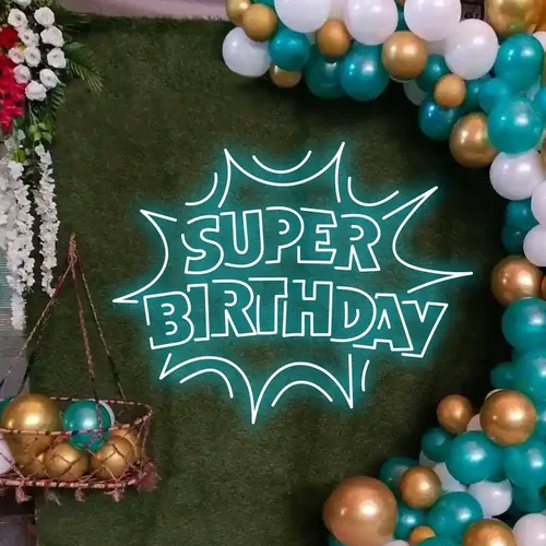 Super Birthday Neon Sign - Custom Phone Wallets Now