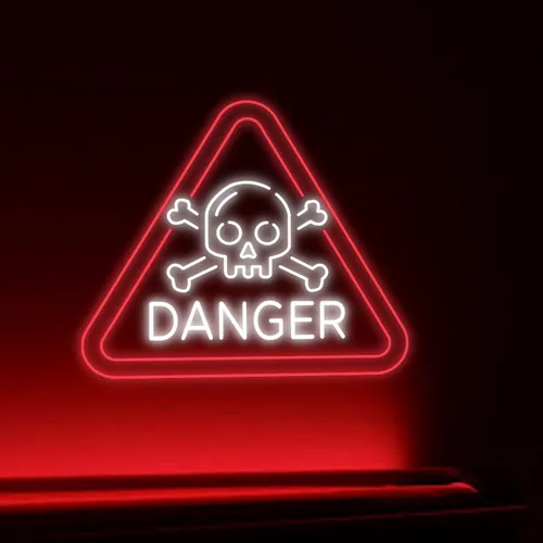 Danger Neon Sign - Custom Phone Wallets Now