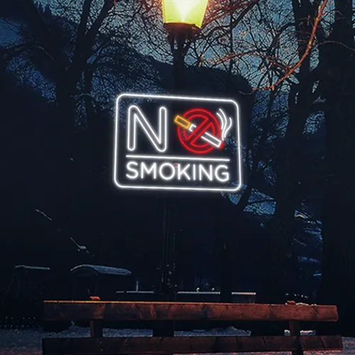No Smoking Neon Sign - Custom Phone Wallets Now