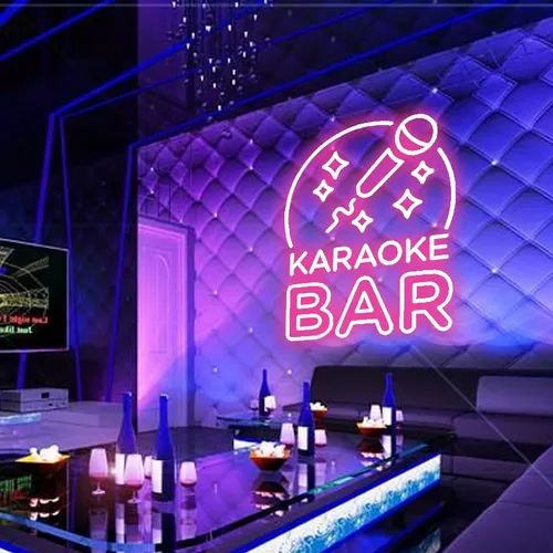 Karaoke Bar Neon Sign - Custom Phone Wallets Now