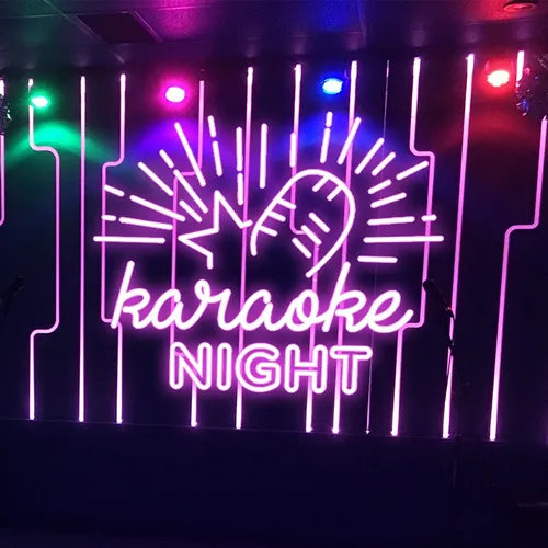 Karaoke Night Neon Sign - Custom Phone Wallets Now