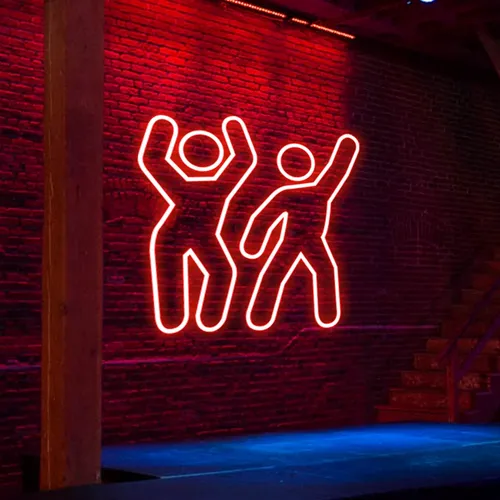 Dancing People Neon Sign - Custom Phone Wallets Now