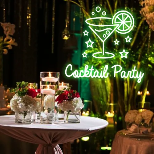 Cocktail Party Neon Sign - Custom Phone Wallets Now