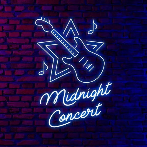 Midnight Concert Neon Sign - Custom Phone Wallets Now