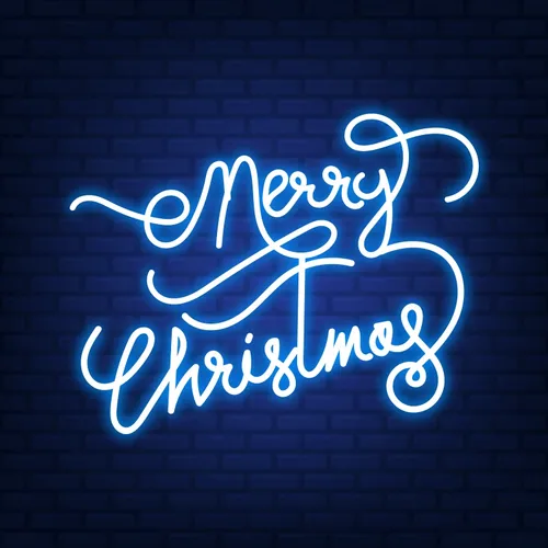 Merry Christmas Handwriting Neon Sign - Custom Phone Wallets Now