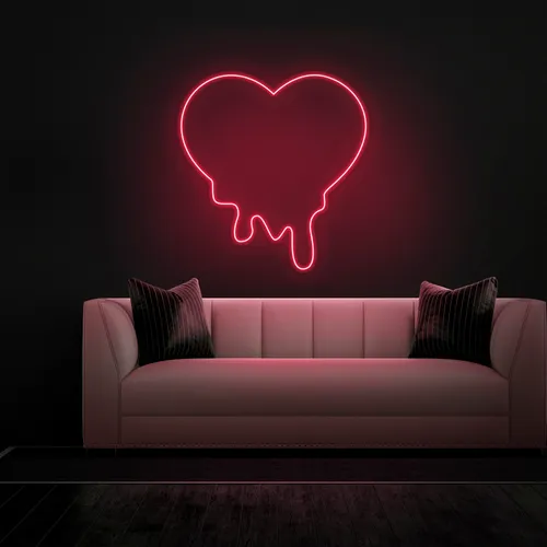 Melting Heart Neon sign - Custom Phone Wallets Now