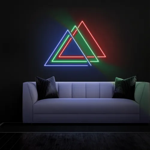 Triangles Neon Sign - Custom Phone Wallets Now
