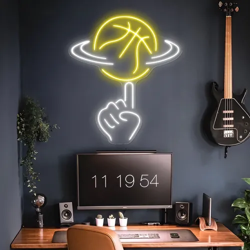 Ball Toss Neon Sign - Custom Phone Wallets Now