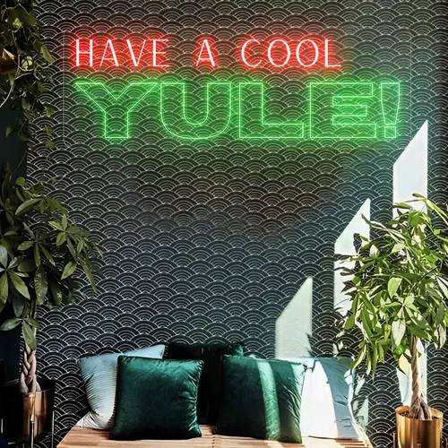 Have a Cool Yule! Neon Sign - Custom Phone Wallets Now