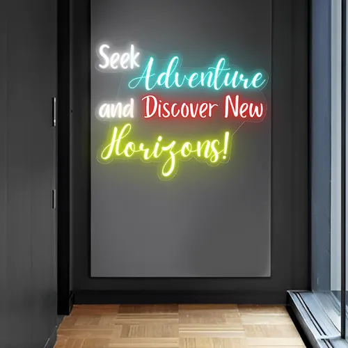 Seek Adventure Neon Sign - Custom Phone Wallets Now