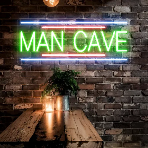 Man Cave Neon Sign - Custom Phone Wallets Now