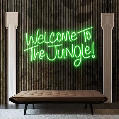Welcome To The Jungle LED Neon Sign - Custom Phone Wallets Now