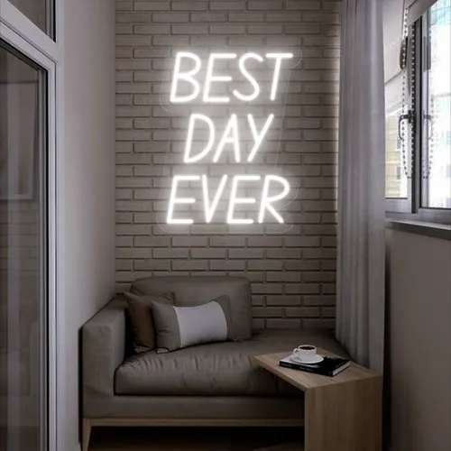 Best Day Ever Neon Sign - Custom Phone Wallets Now