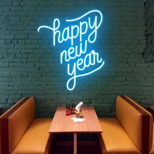 Happy New Year Neon Sign - Custom Phone Wallets Now