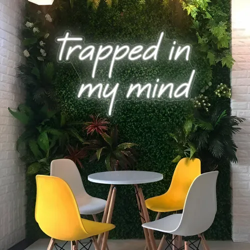 Trapped in my Mind Neon Sign - Custom Phone Wallets Now