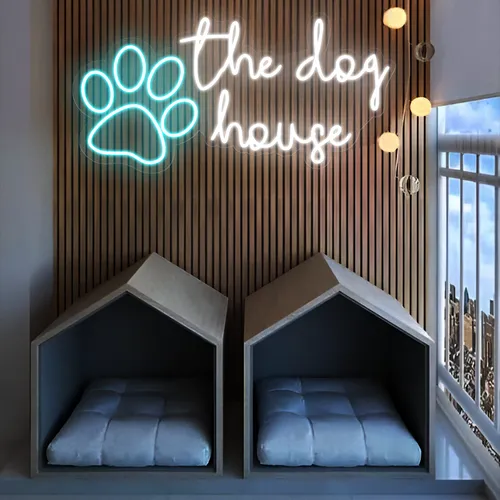 The Dog House Neon Sign - Custom Phone Wallets Now