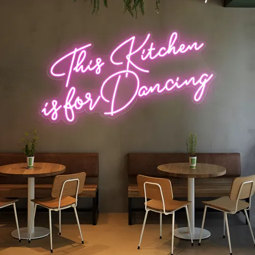 This Kitchen is for Dancing Neon Sign - Custom Phone Wallets Now