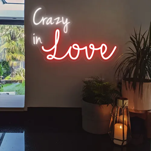 Crazy In Love Neon Sign - Custom Phone Wallets Now