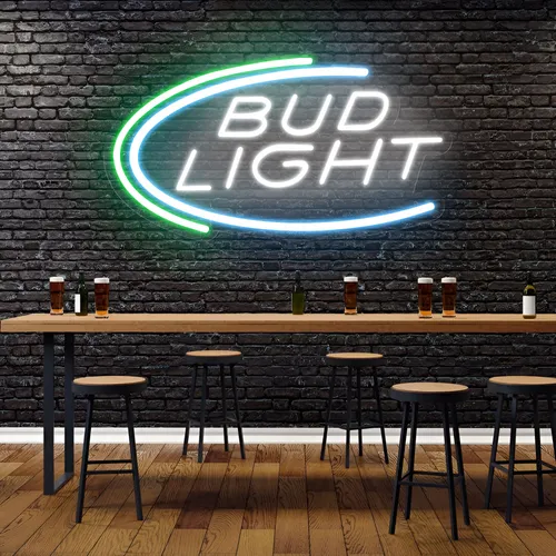 Bud Light Neon Sign - Custom Phone Wallets Now