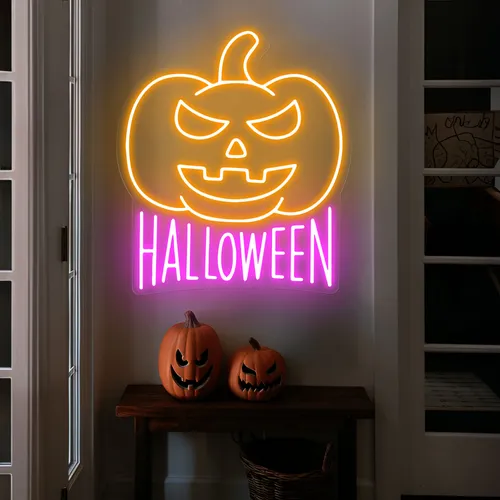 Halloween Neon Sign - Custom Phone Wallets Now