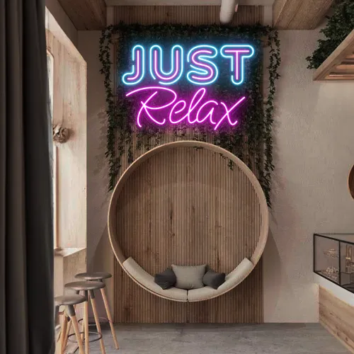 Just Relax Neon Signs - Custom Phone Wallets Now