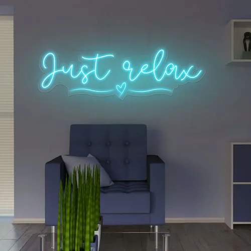 Just Relax Neon Sign - Custom Phone Wallets Now