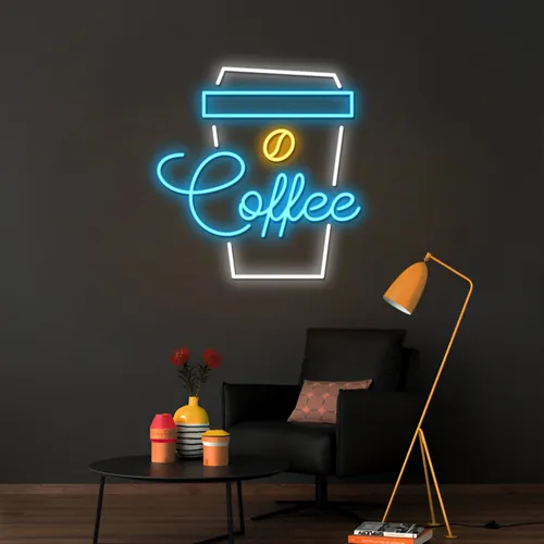 Snazzy Eye-catching Coffee Neon Sign - Custom Phone Wallets Now